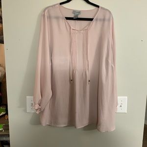Sheer pink blouse